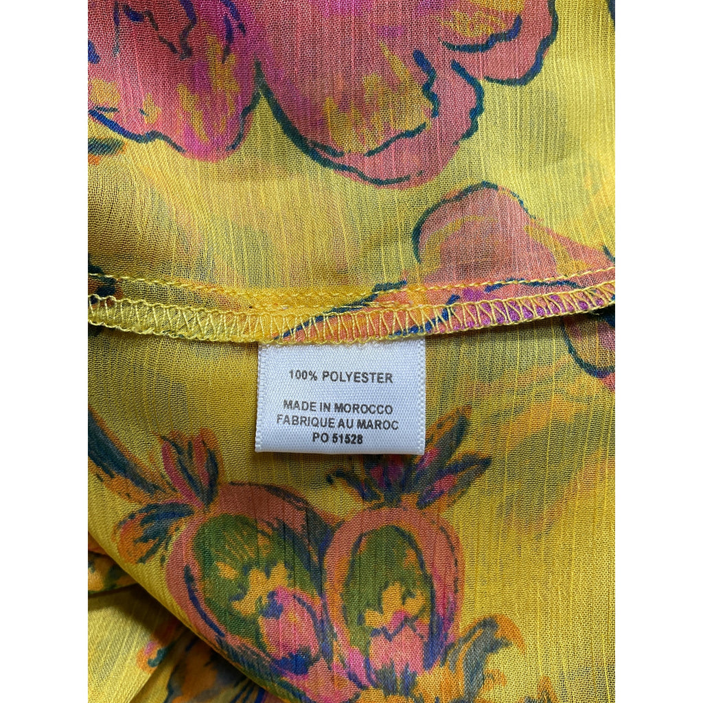 Misa Los Angeles 'Kaia' Yellow Polyester Dress Size L