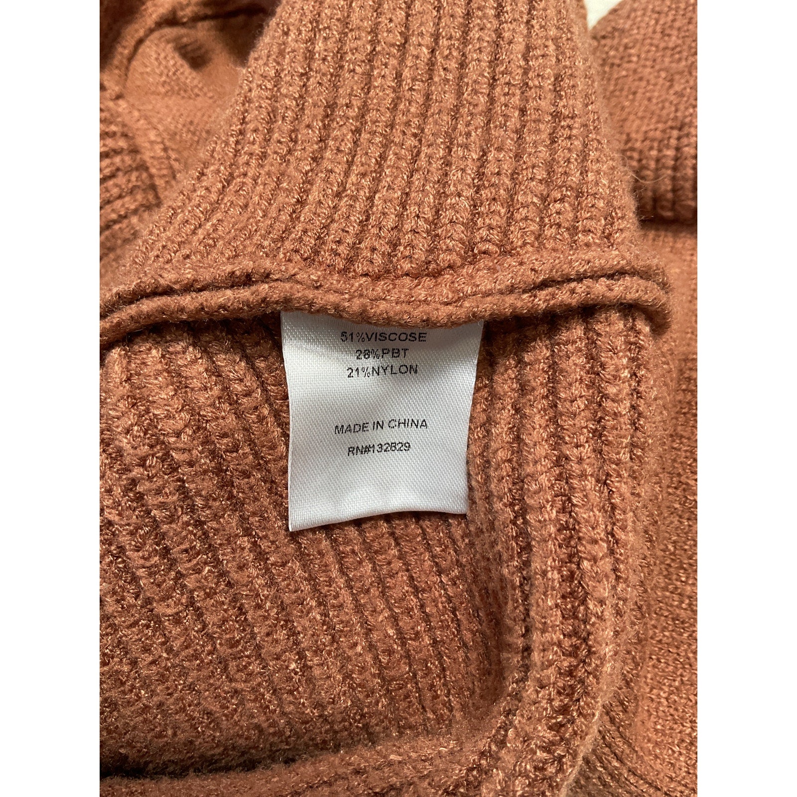 Michael Costello 'Fresia' Brown Viscose Sweater Size S