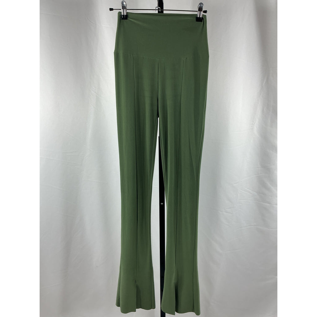 Norma Kamali 'Spat' Green Polyester Legging Size XS