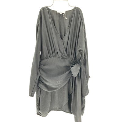 L'Academie Draped Black Lorriana Mini Dress Size S
