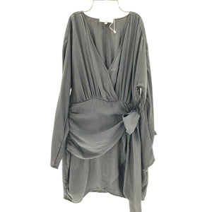 L'Academie Draped Black Lorriana Mini Dress Size S