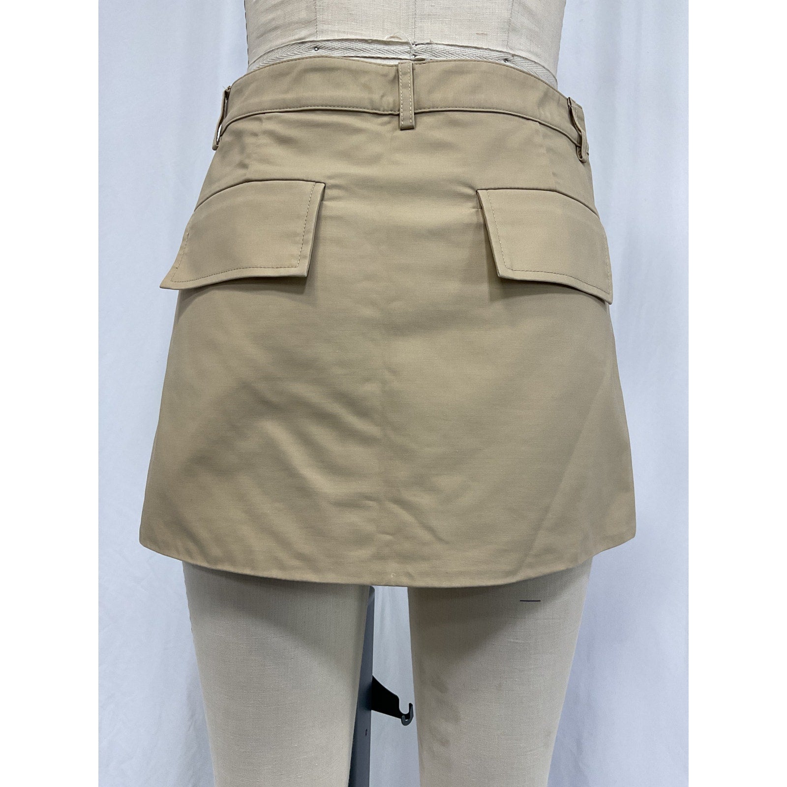 Aexae Beige Viscose Mini Skirt Size XS