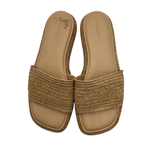 Vince Woven Tan Eva Platform Slide Sandals Size 8.5 M