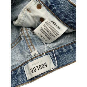 Agolde Classic Blue Riley High Rise Straight Denim Jeans Size 24