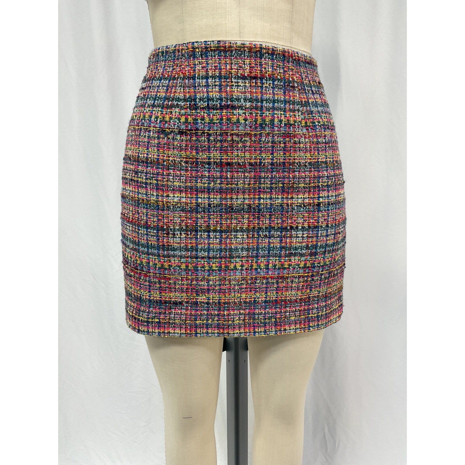 L'Agence 'Livia' Pink Cotton Tweed Mini Skirt Size 2 - NWT
