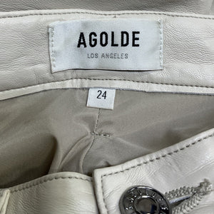 Agolde Recycled Leather Powder 90s Pinch Waist Pants Size 24
