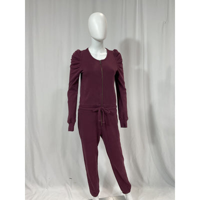 Rebecca Minkoff 'Janine' Red Long Sleeve Round Neck Jumpsuit Romper Size XS