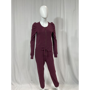 Rebecca Minkoff 'Janine' Red Long Sleeve Round Neck Jumpsuit Romper Size XS