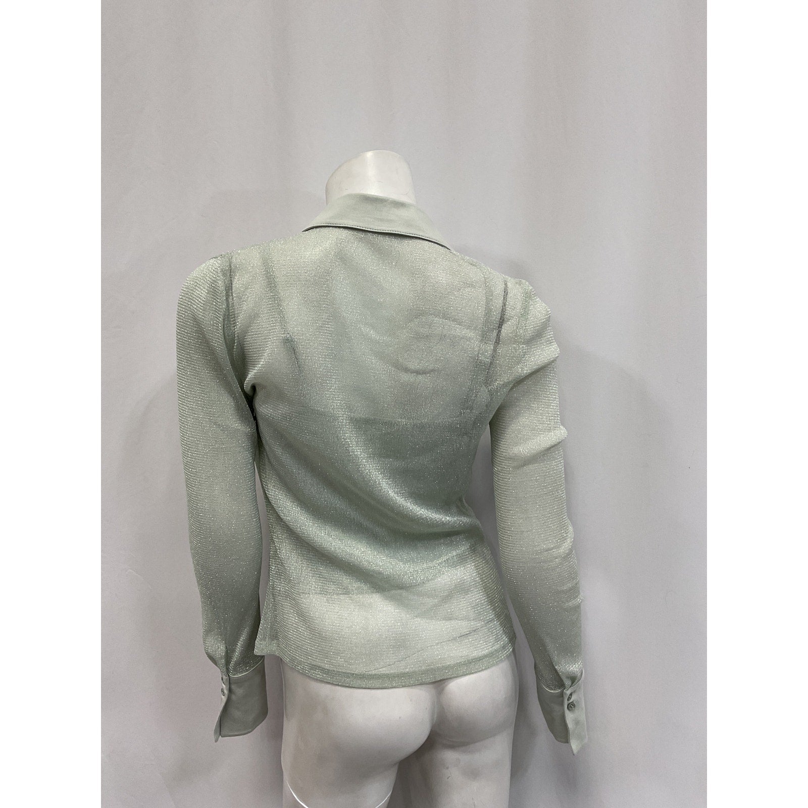Simkhai 'Tia' Green Nylon With Cami Blouse Size S