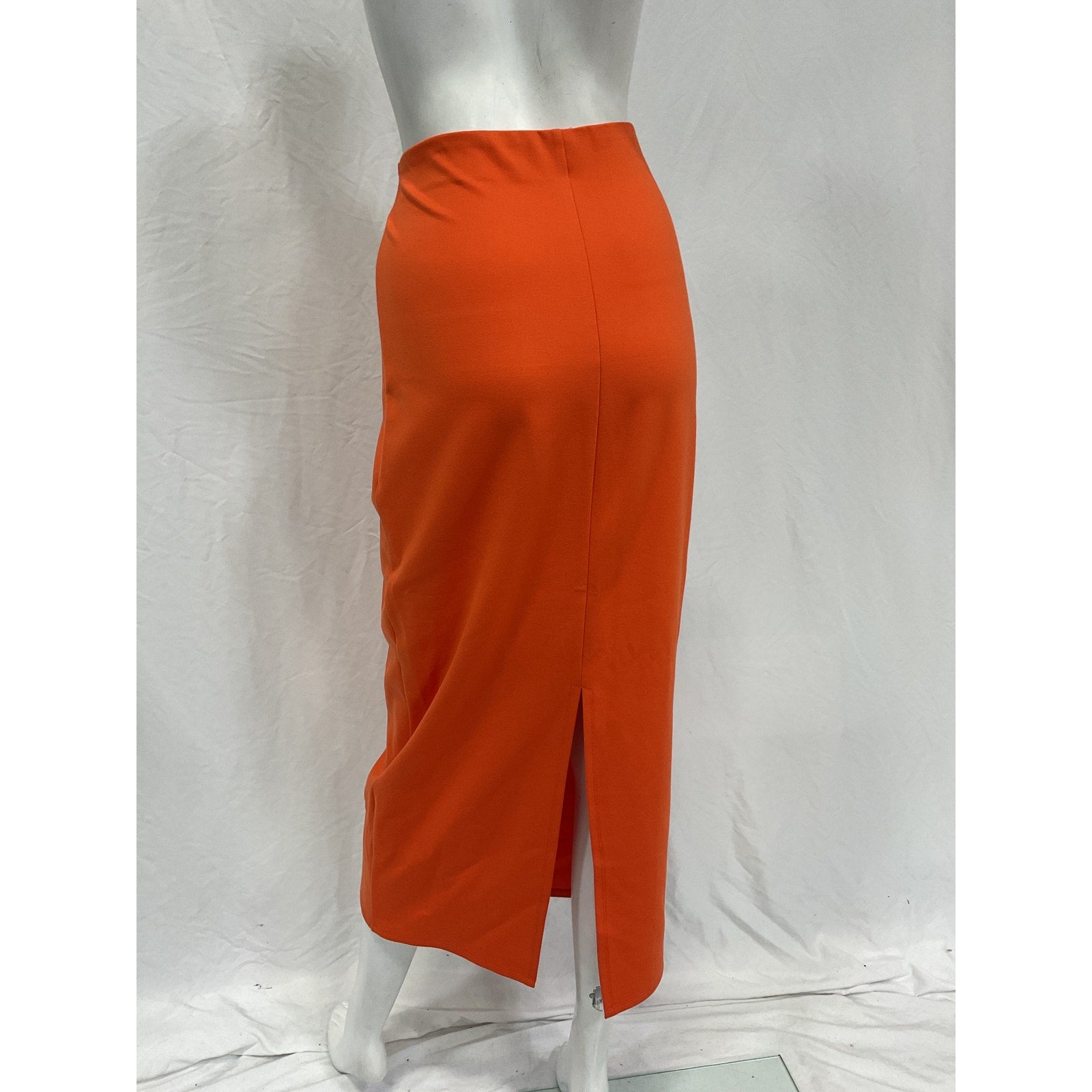 Michael Costello x Revolve 'Amira' Orange Rayon Midi Skirt Size L