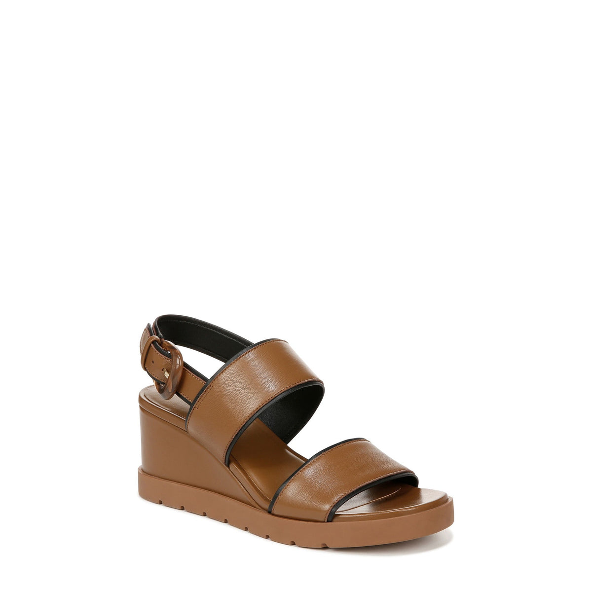 Vince Chic Brown Roma Slingback Platform Wedge Sandals Size 8.5 M
