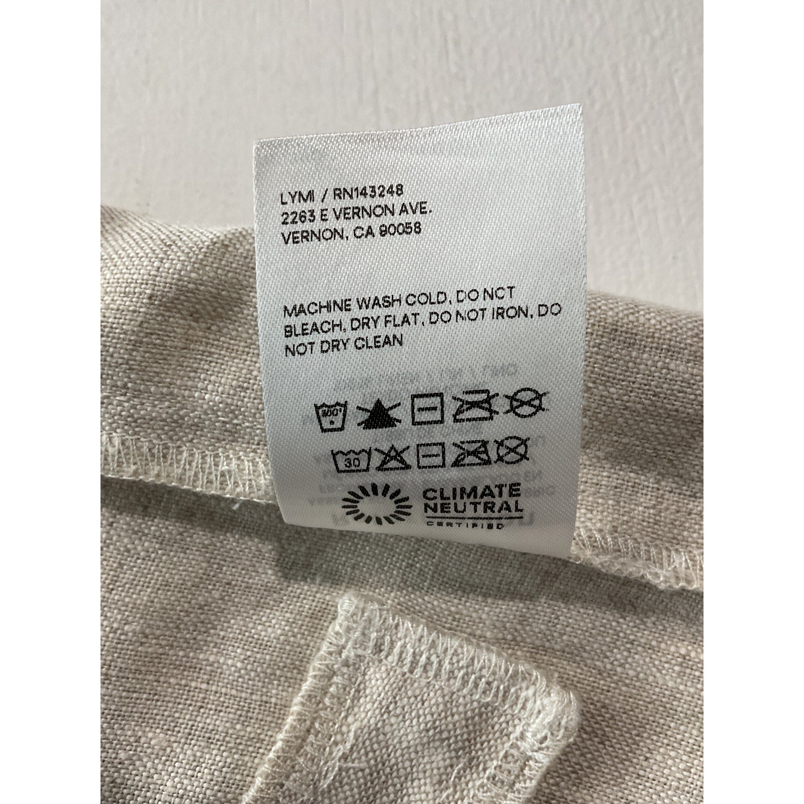 Reformation 'Mason' Beige Linen Short Size 6