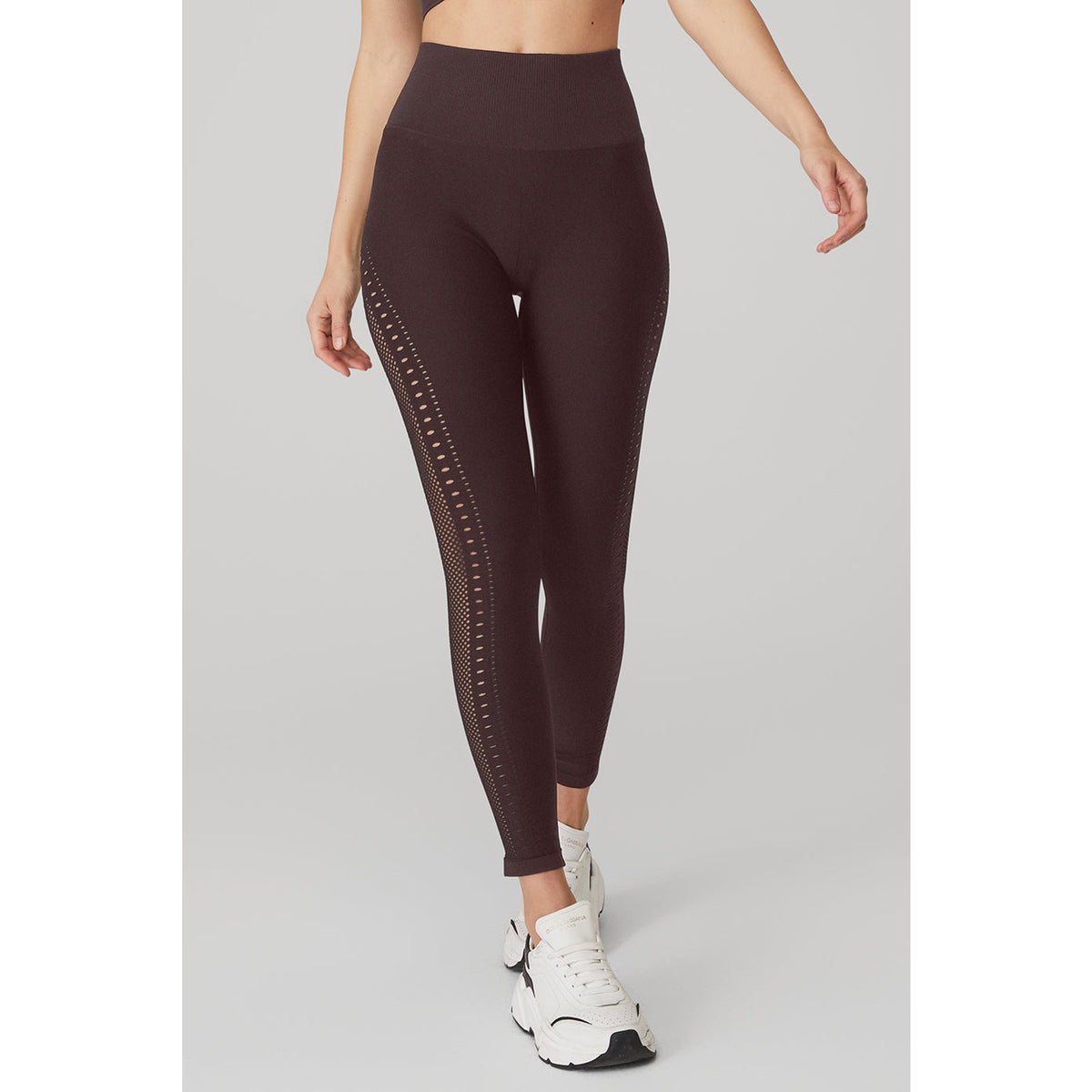 Alo Yoga Seamless Black High-Waist 7/8 Open Air Legging Size XXS
