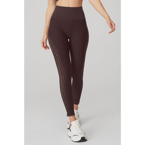 Alo Yoga Seamless Black High-Waist 7/8 Open Air Legging Size XXS