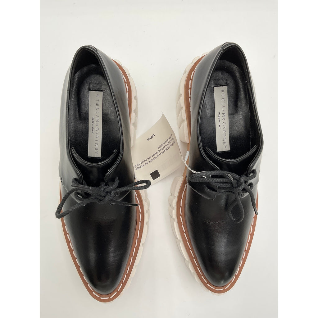 Stella Mccartney 'Emilie' Black Leather Oxford Shoes Size 7