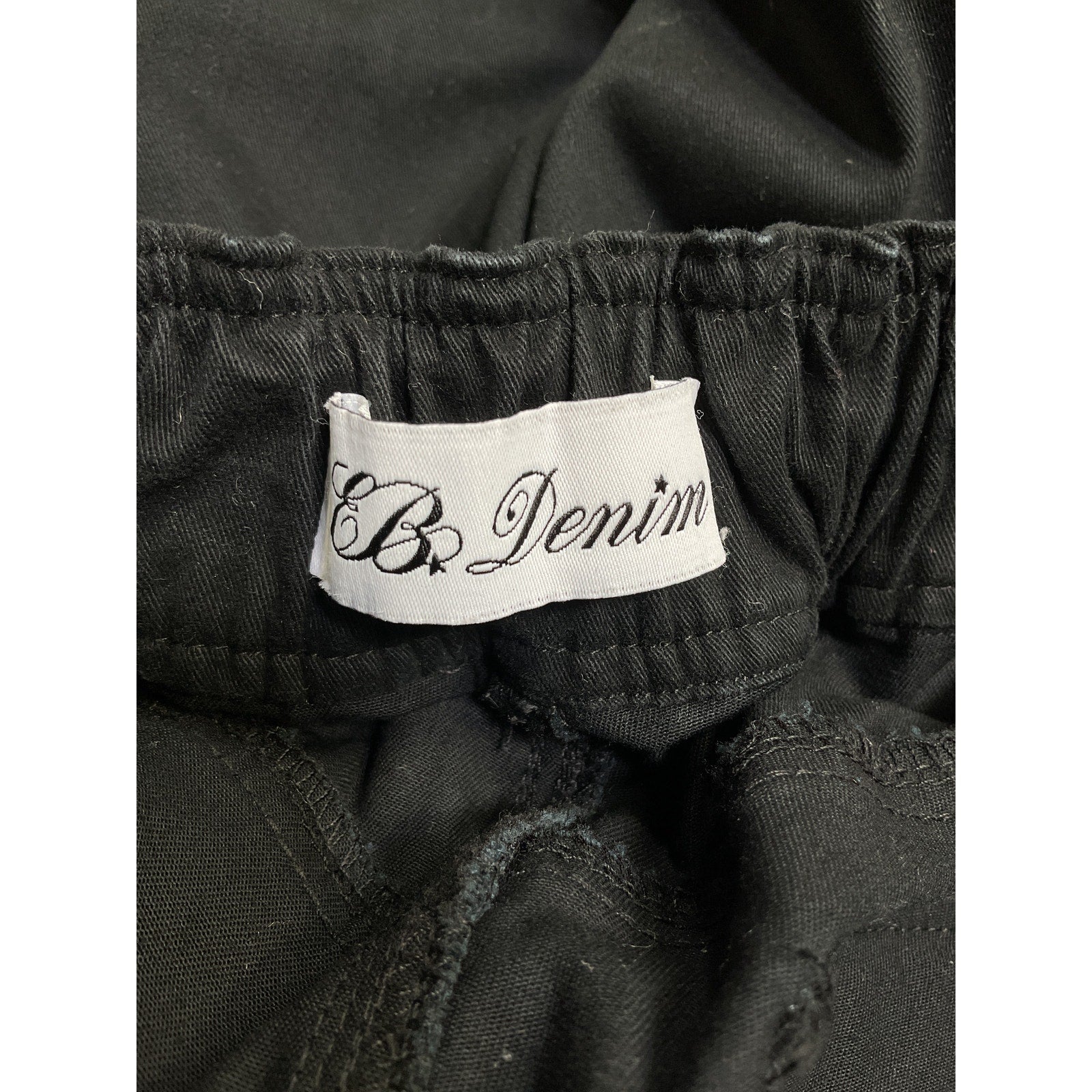 Eb Denim Black Cotton Cargo Pants Size M