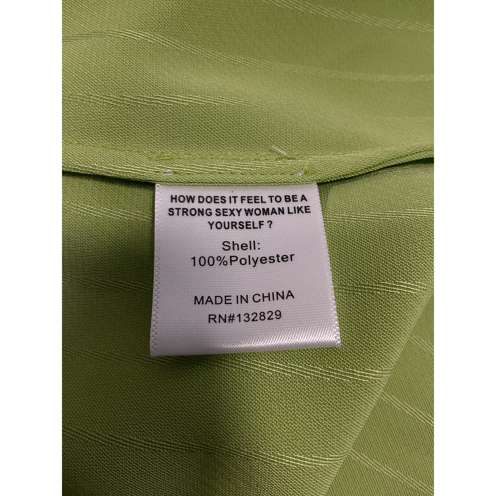 Lpa Green Satin Dress Shirt With Waist Tie Size S