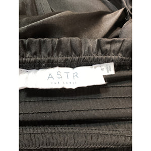 Astr The Label 'Anamaria' Black Satin Blouson Sleeve Dress Size S