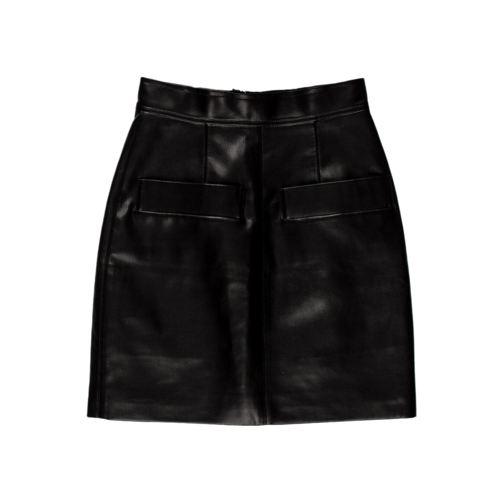 Aleksandre Akhalkatsishvili 'Vegan' Black Leather Mini Skirt Size XS