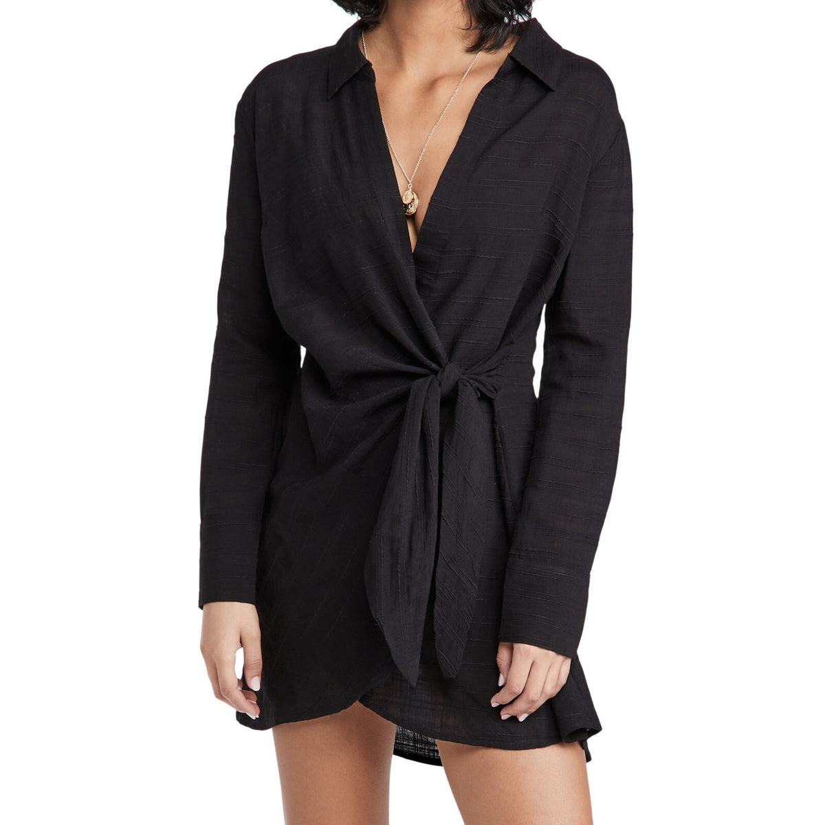 L Space Textured Black Daydream Tunic
