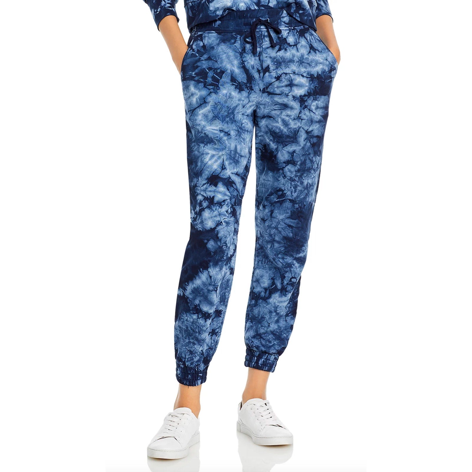 Simkhai 'Standard' Blue Cropped Cotton Tie-Dye Joggers Size XS