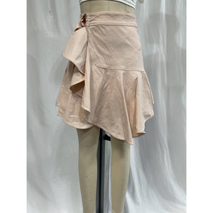 A.L.C. 'Amalie' Pink Linen Denim Wrap Skirt Size 2 - NWT