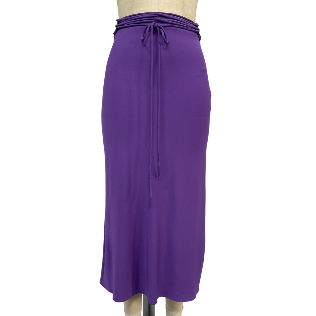 Iro 'Zimon' Purple Viscose Straight Midi Skirt Size 36 NWT