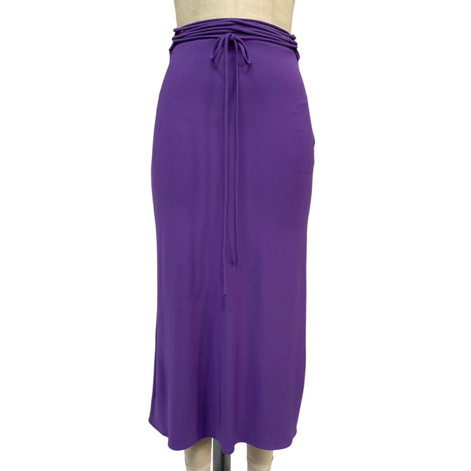 Iro 'Zimon' Purple Viscose Straight Midi Skirt Size 36 NWT