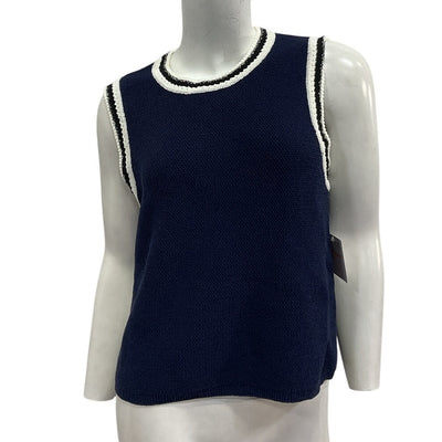 Rag & Bone Textured Navy Meghan Sweater Vest Size M NWT