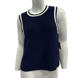 Rag & Bone Textured Navy Meghan Sweater Vest Size M NWT