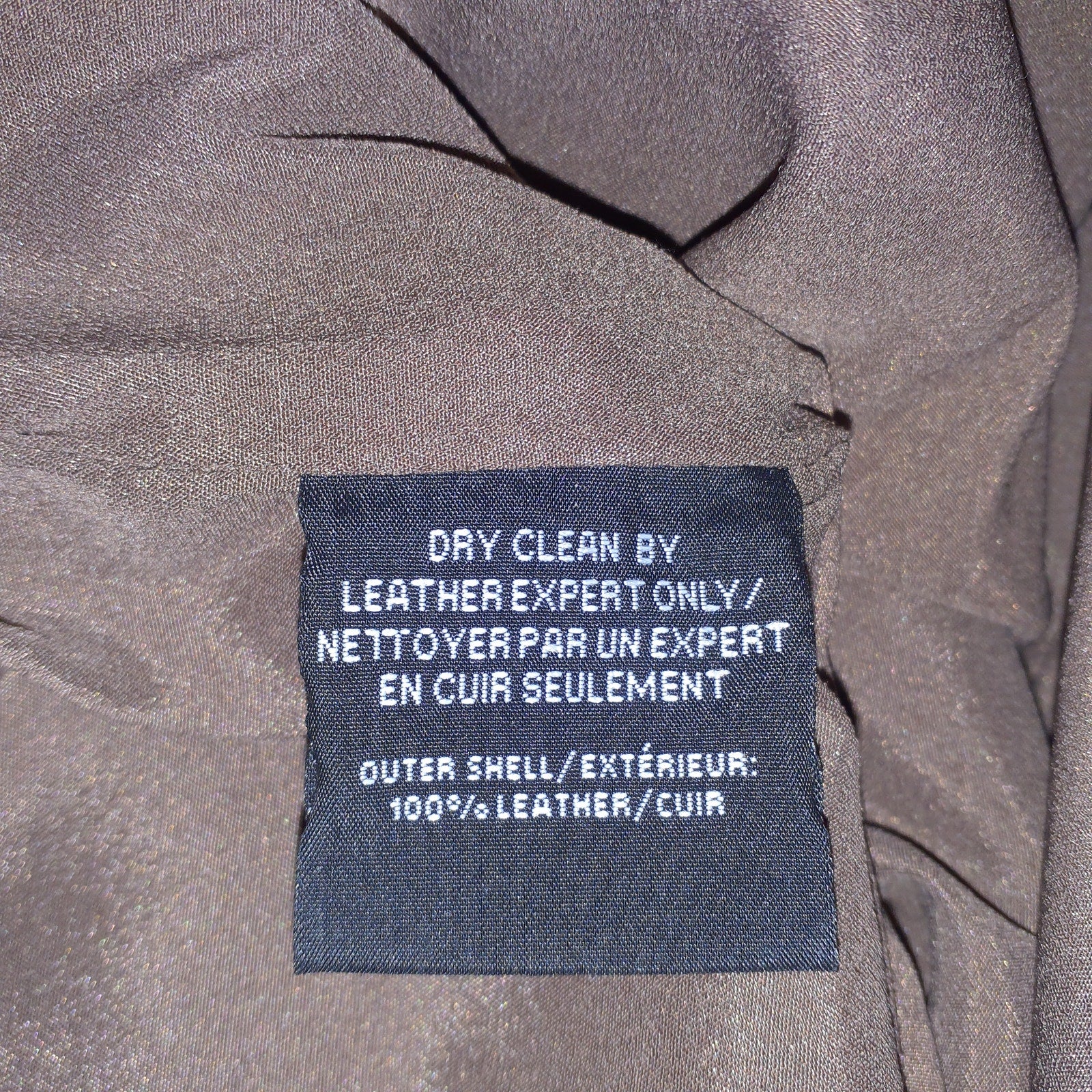 Lamarque 'Corey' Brown Leather Asymmetrical Mini Dress Size S
