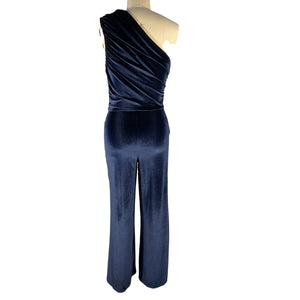 House Of Harlow 1960 Velvet Navy Blue Brianza Jumpsuit Size XS