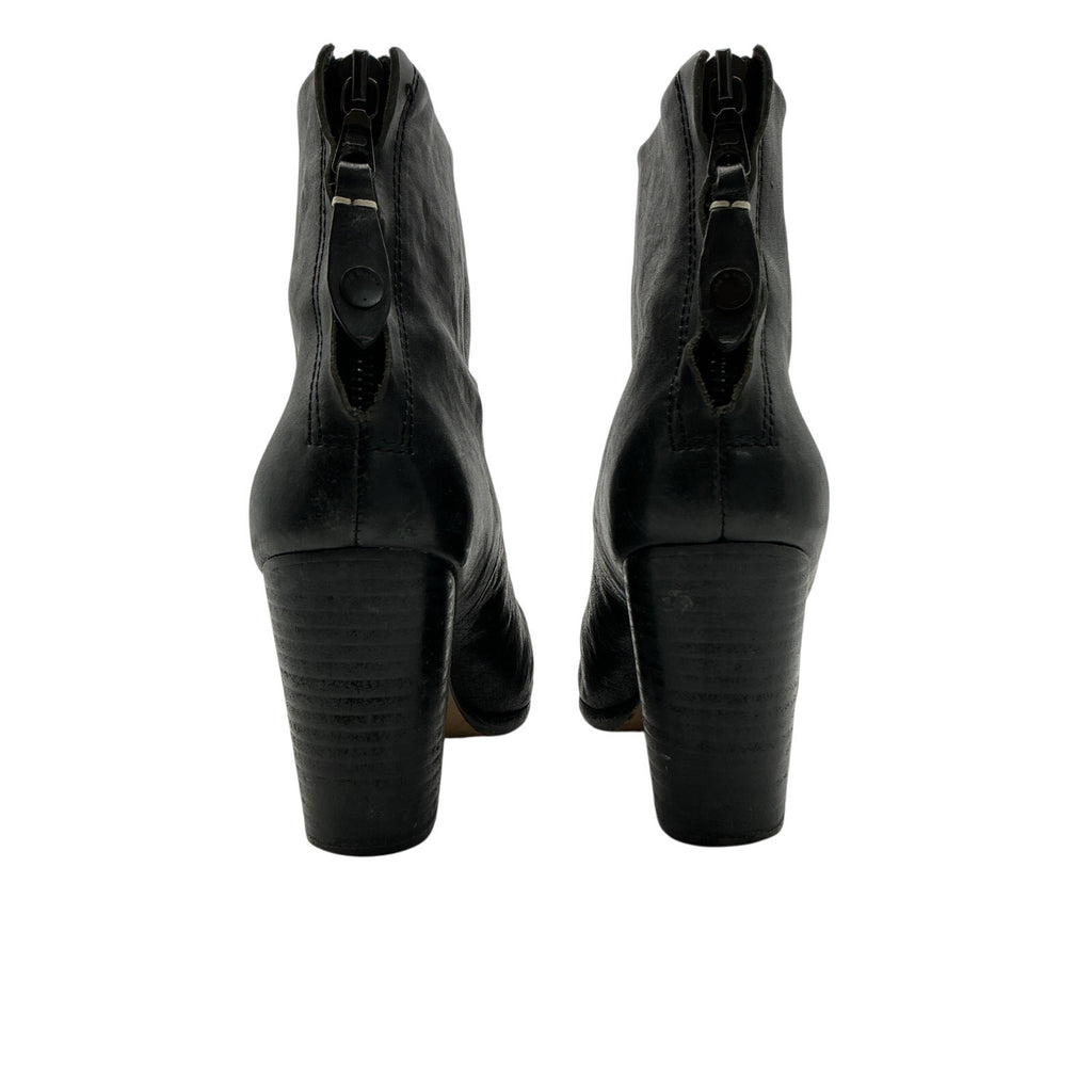Rag & Bone Newbury 2.0 Black Leather Bootie Size 6.5