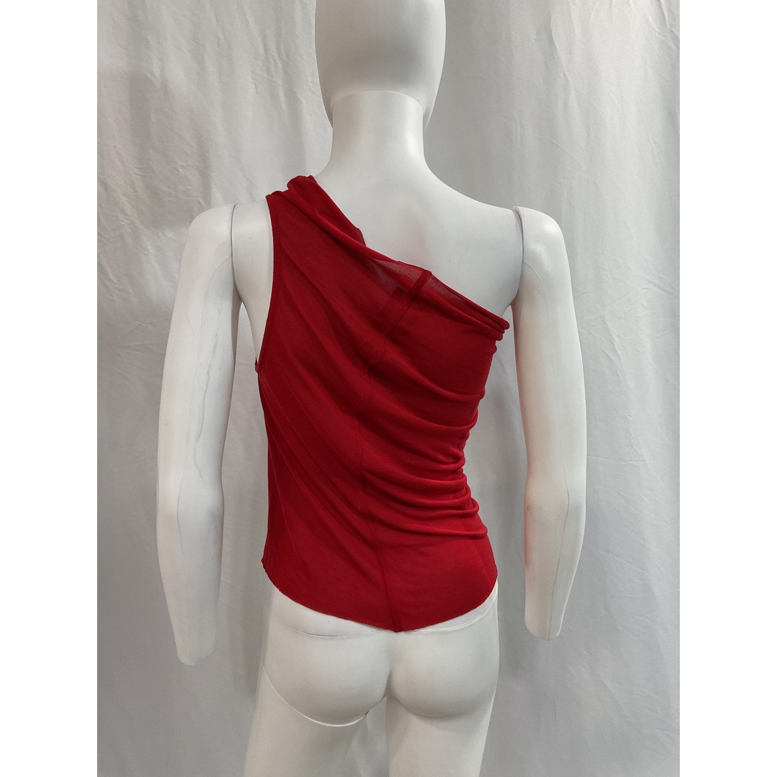 Rick Owens 'Athena' Sleeveless Red T Top Size 24