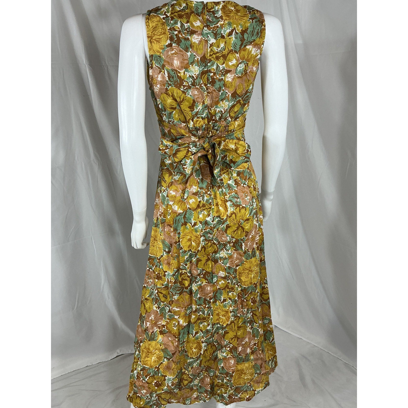 Faithfull The Brand 'Venere' Yellow Linen Midi Dress Size S