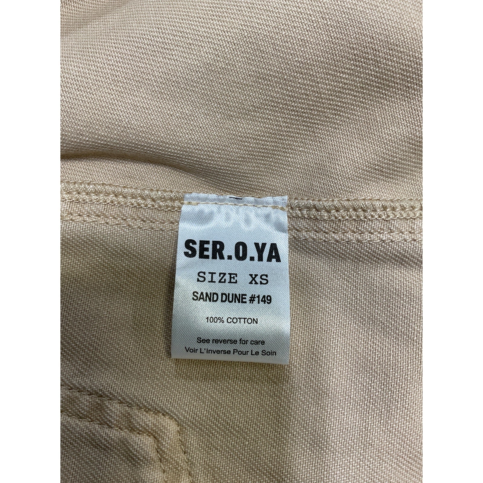 Ser.O.Ya 'Gemma' Beige Cotton Dress Size XS - NWT
