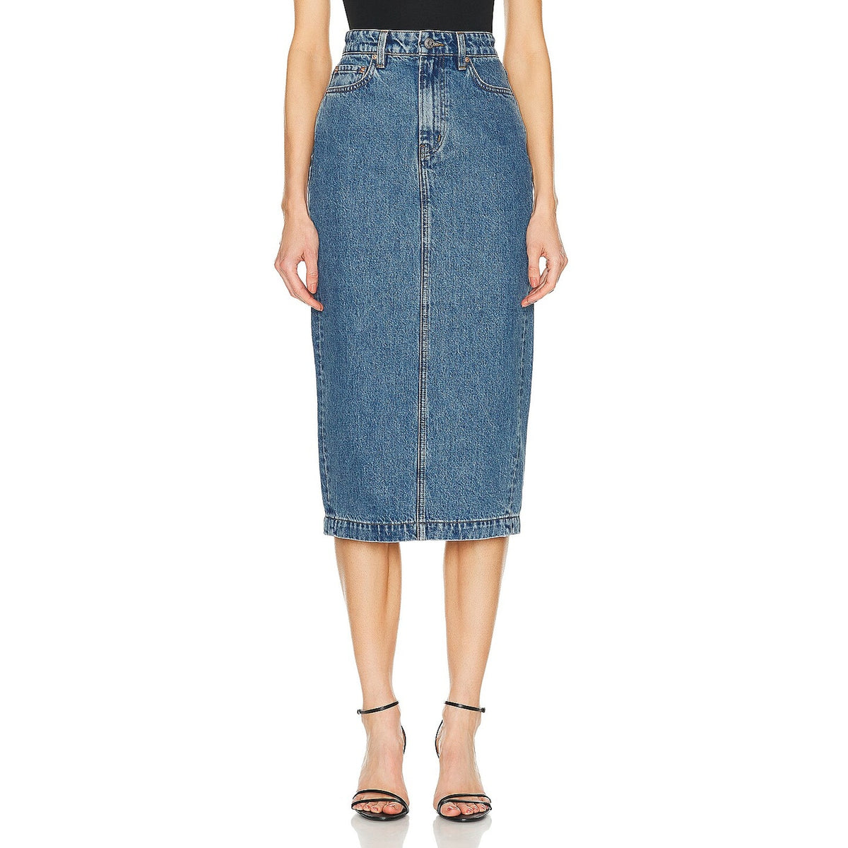 Grlfrnd Denim Blue Robin Skirt Size 28