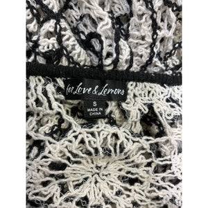 For Love & Lemons 'Kaya' Black Long Sleeve Mini Dress Size S
