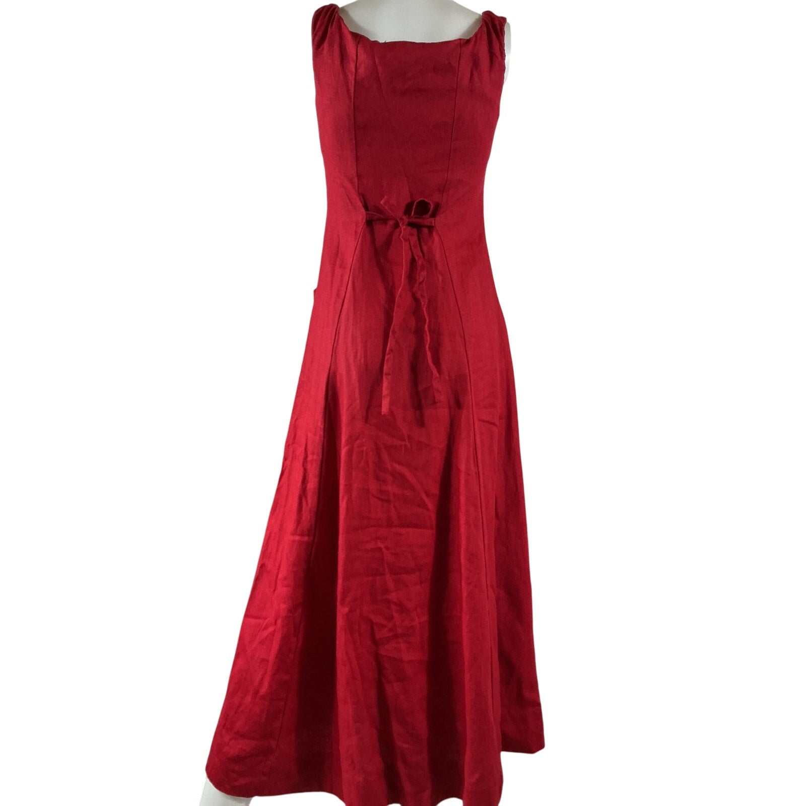Reformation 'Louisa' Red Linen Dress Size 2