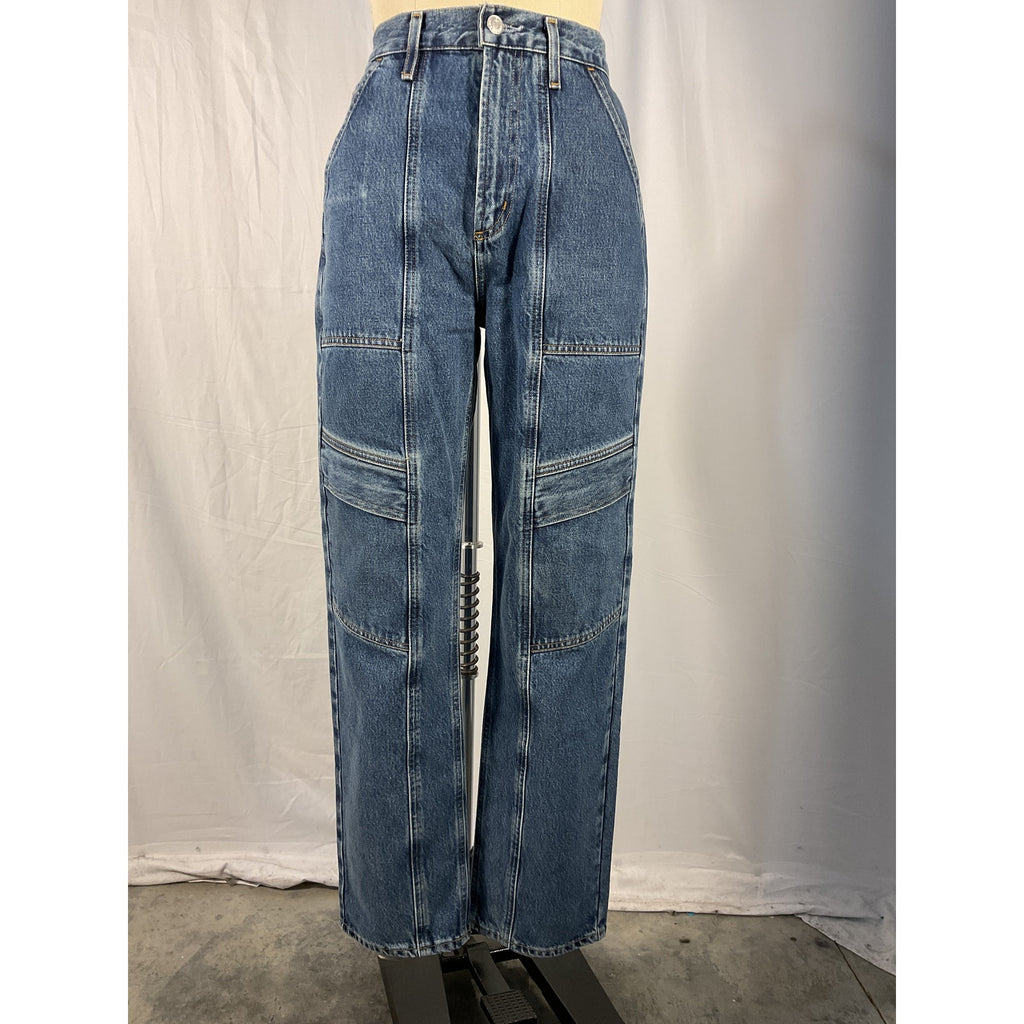 Agolde 'Cooper' Blue Cargo Denim Jean Size 26
