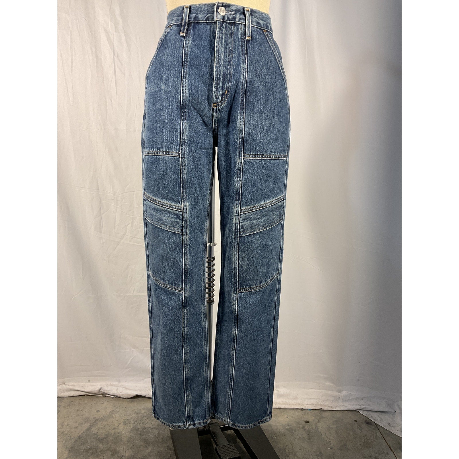 Agolde 'Cooper' Blue Cargo Denim Jean Size 26
