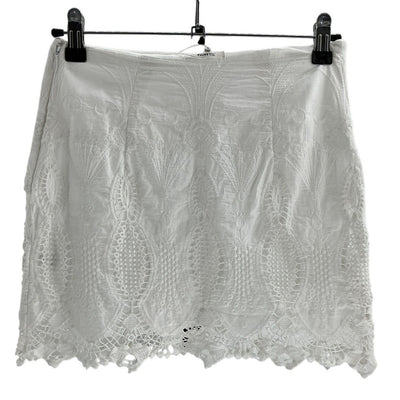 Tularosa Embroidered White August Skirt Size XXS