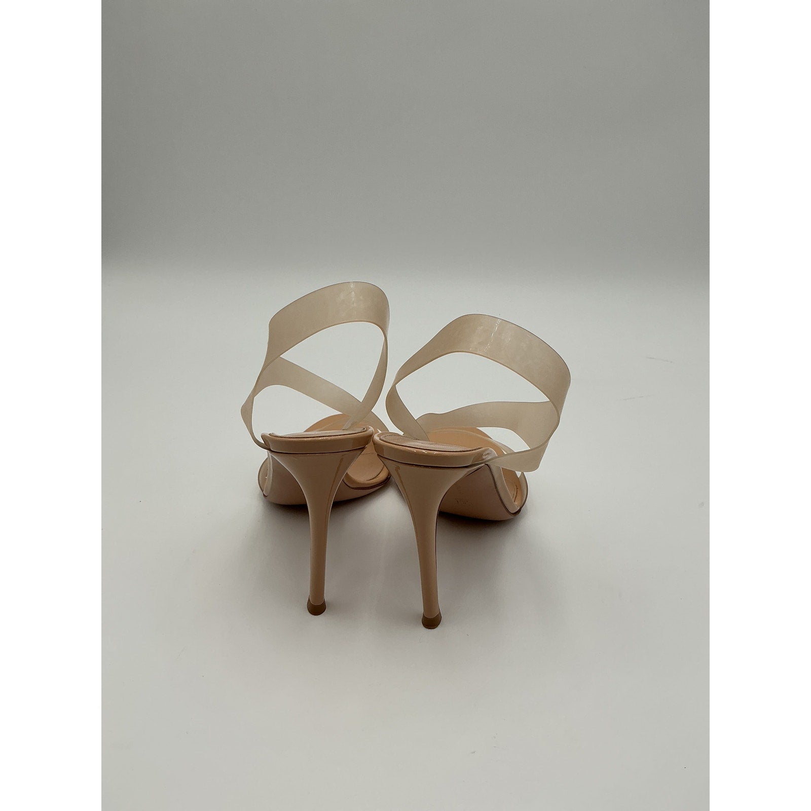 Gianvito Rossi 'Metropolis' Beige Leather Heels Size 38