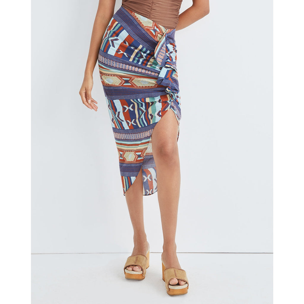 Veronica Beard 'Hazel' Blue Cotton Chevron Skirt Size XS