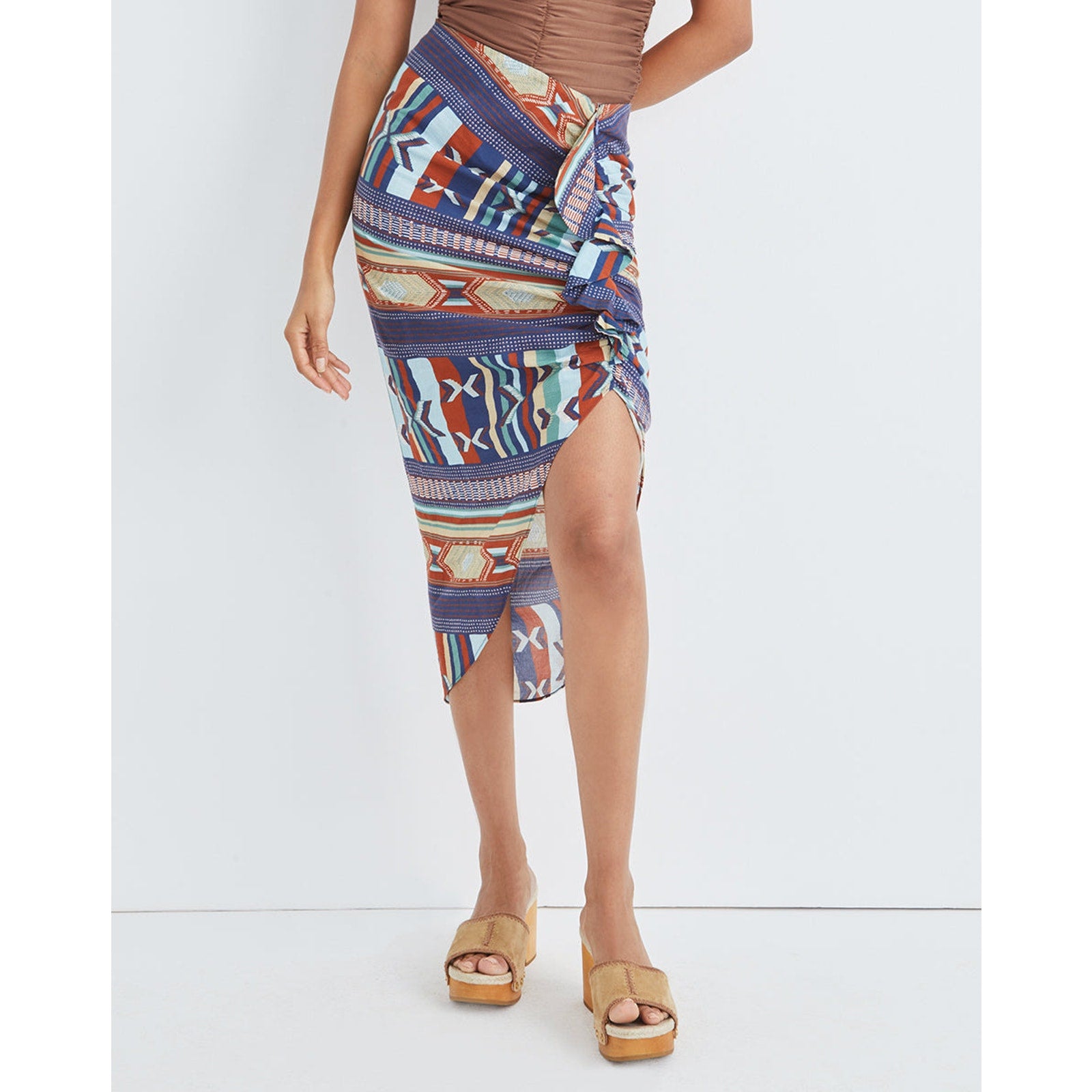 Veronica Beard 'Hazel' Blue Cotton Chevron Skirt Size XS