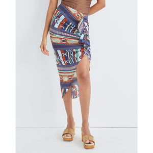 Veronica Beard 'Hazel' Blue Cotton Chevron Skirt Size XS