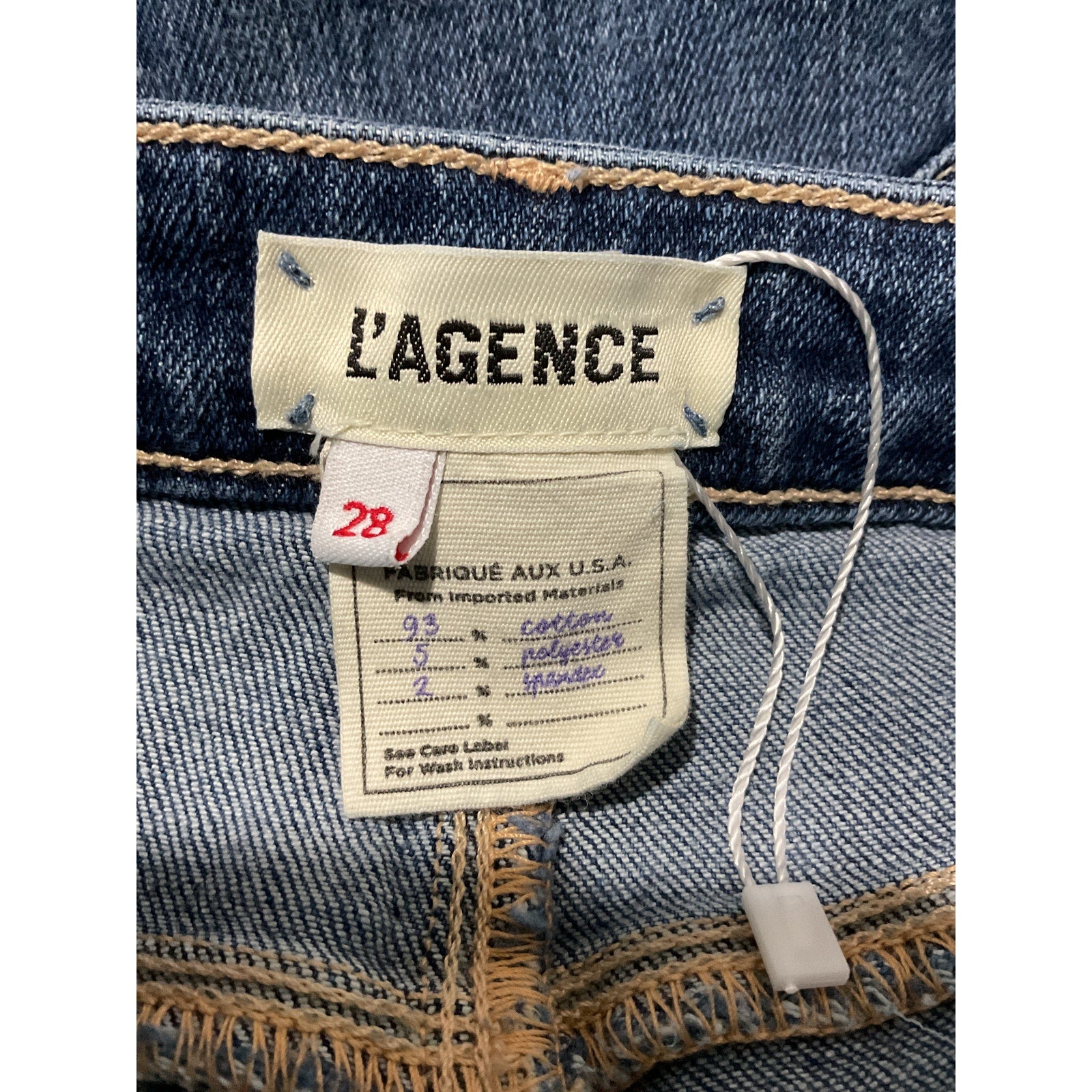 L'Agence High Line Blue High Rise Skinny Dest Jean Size 30