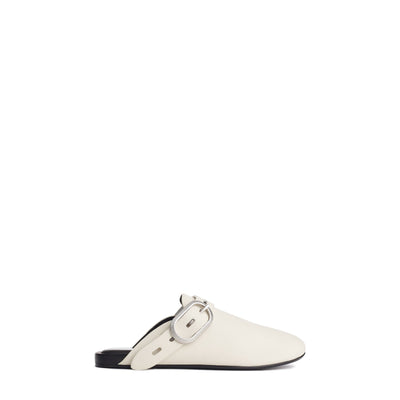 Rag & Bone 'Ansley' Cream Suede Buckle Strap Mule Size 9