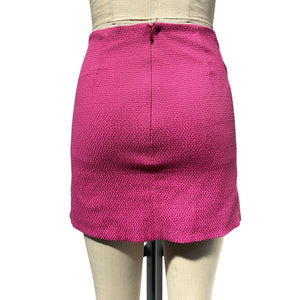 Alexis Textured Fuchsia Leer Skirt Size S