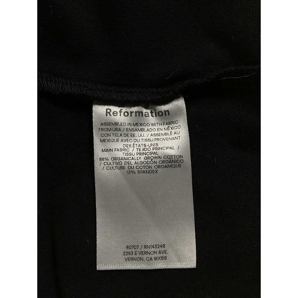 Reformation 'Harper' Black Knit Long Sleeve Top Size M